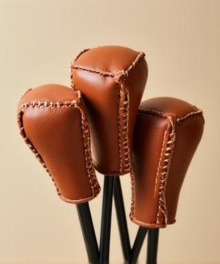 Fundas de cuero para palos de golf cosidas a mano