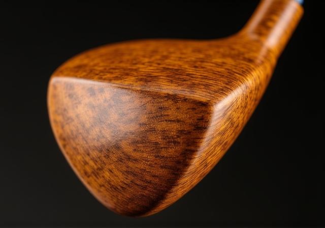 Primer plano de la veta y textura de la madera de persimón pulida